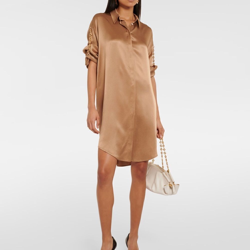 LOEWE Silk Chain Mini Shirtdress size 38/us size 6